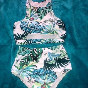 Brand new, never worn, 2 piece tropical bikini